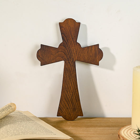 Eternal Heart Wooden Hand Carved Cross for Wall Decor,Religious Gift Cross,s day gift