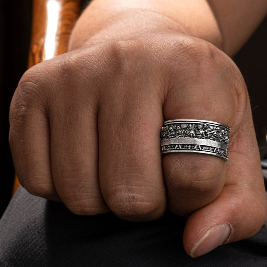 Religious Adjustable Ring in 925 Sterling Silver – The Last Supper