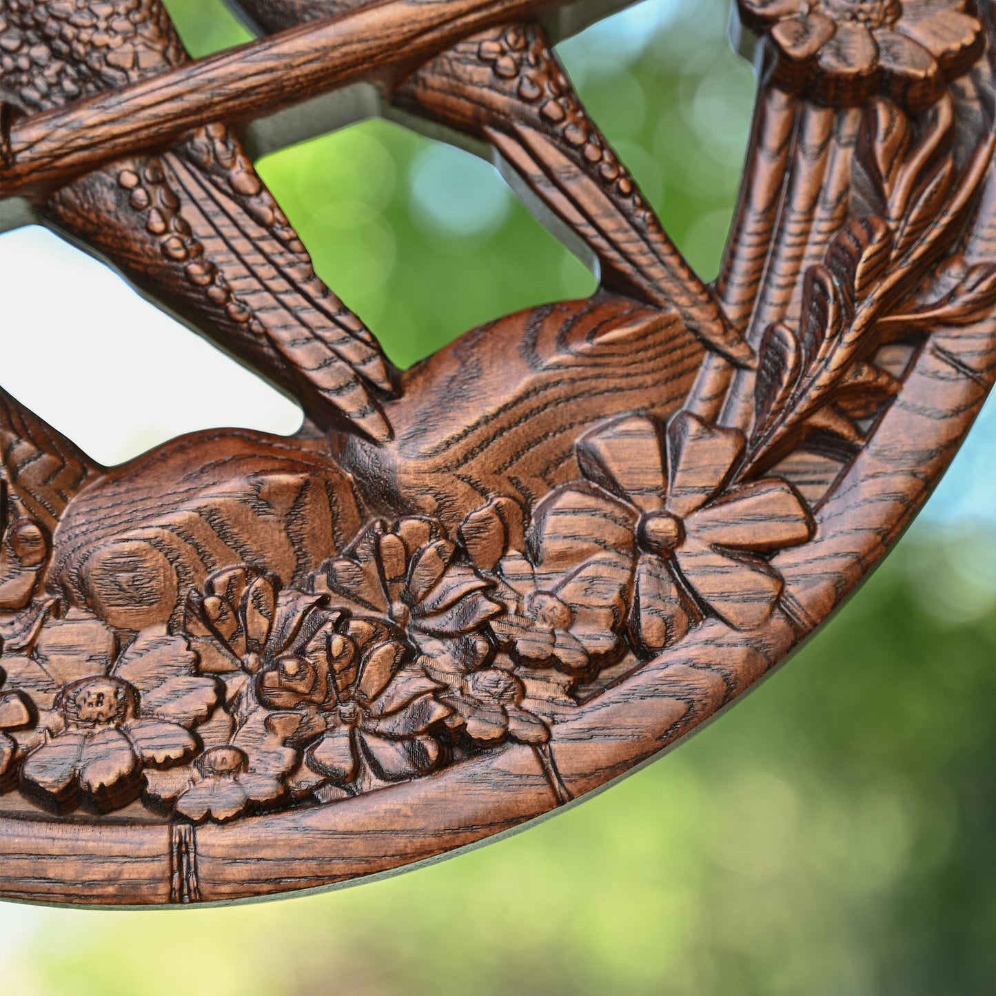 Natural Beauty Hummingbird Hollow Wood Carving Wall decor,wooden wall decoration