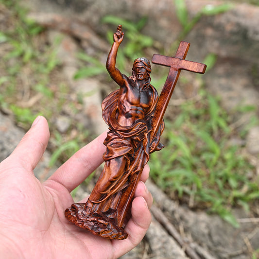 Wooden plaque,Resurrection of Jesus, wooden icon wall hanging,s exorcism,Our Lord Jesus