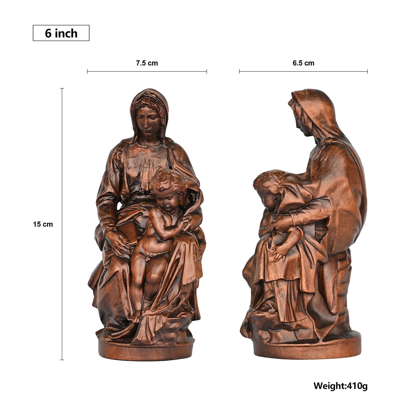 Nativity Series,Our lady of Bruges and Jesus,hand carved sculpture,family wall hanging,Religious Icon