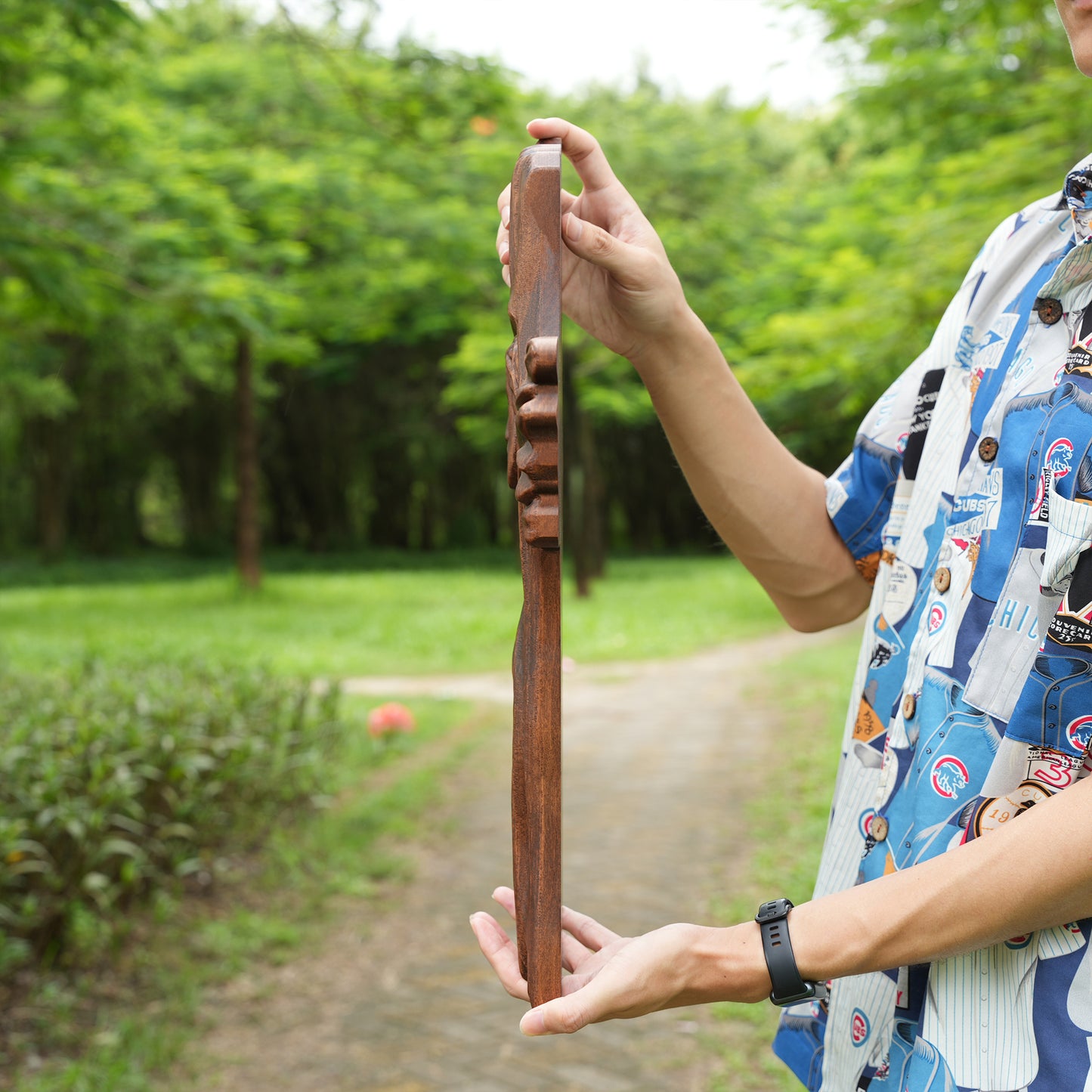 Jesus Crown of Thorns Irregular Cross Wooden Sculpture,wooden wall hanging,Religious Icon