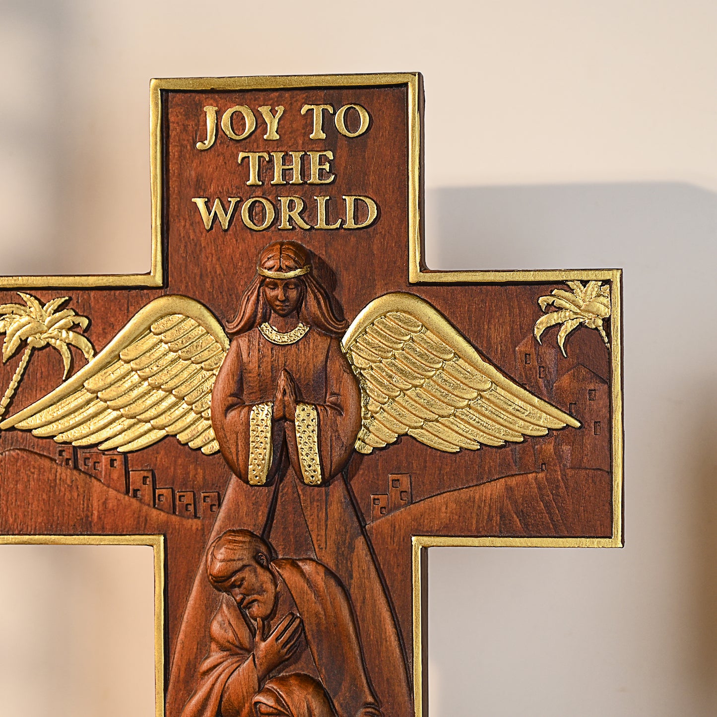 Jesus Christ the Savior Decorative Christian Cross,Nativity Cross,Joy to the world,Nativity Scene