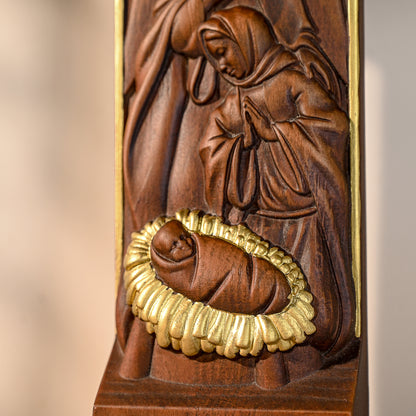 Jesus Christ the Savior Decorative Christian Cross,Nativity Cross,Joy to the world,Nativity Scene