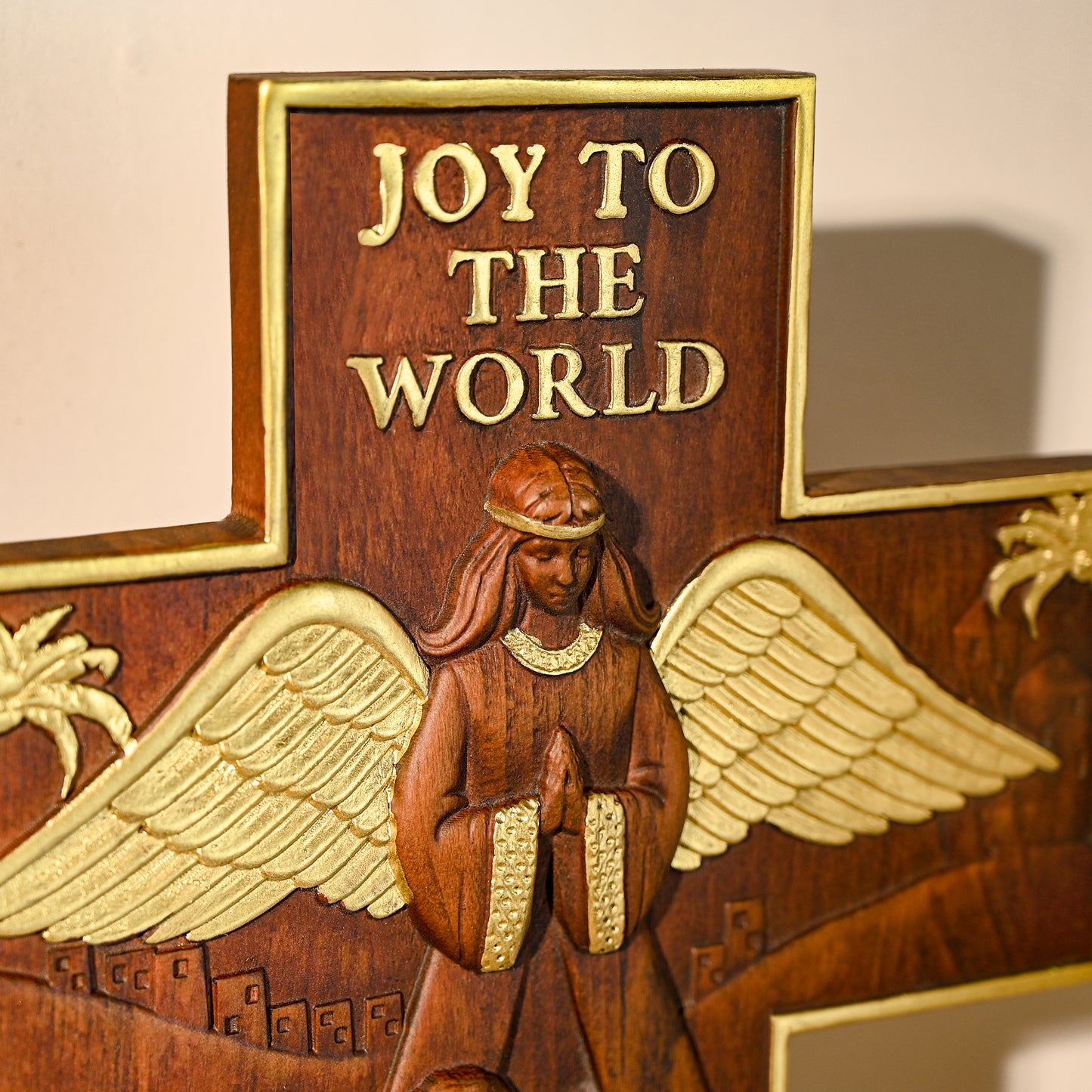 Jesus Christ the Savior Decorative Christian Cross,Nativity Cross,Joy to the world,Nativity Scene