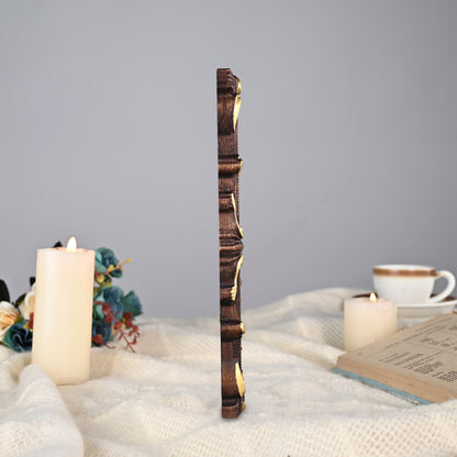 Navigator wood sculpture, Anchor Travel around the world wooden board