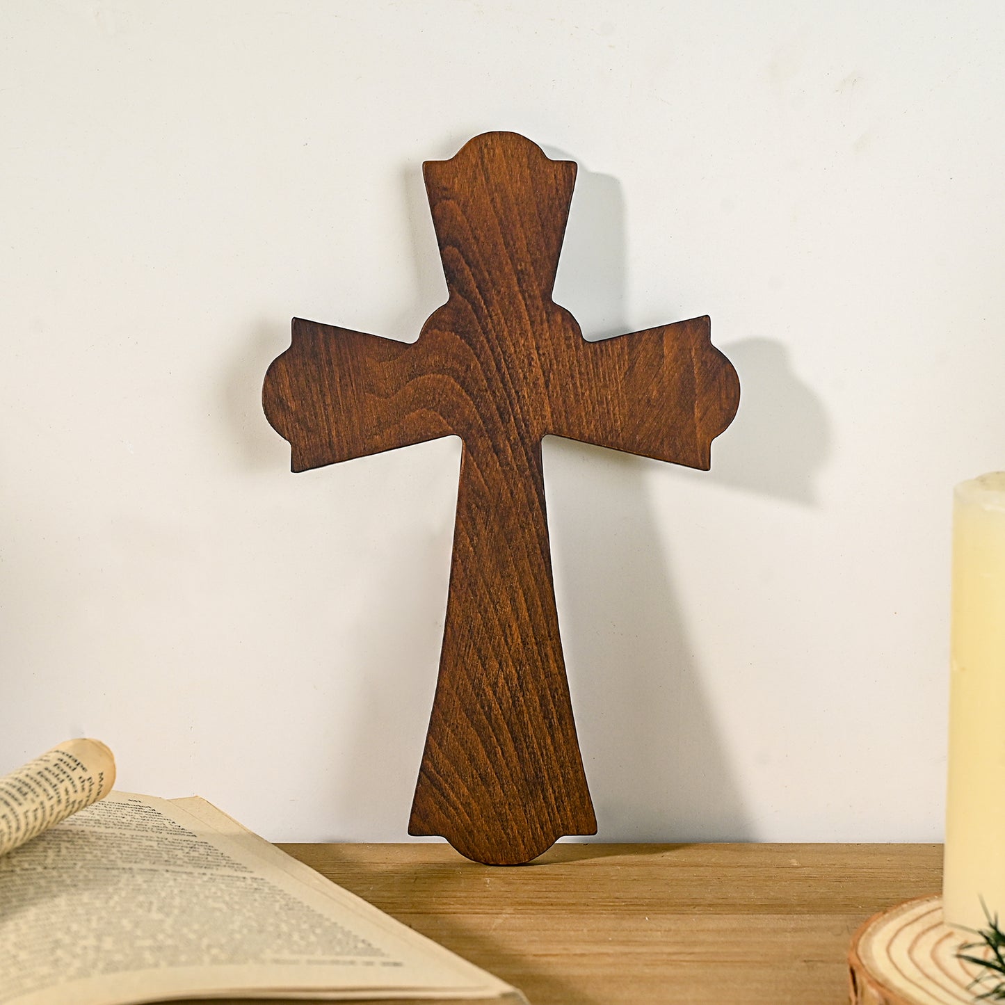 Eternal Heart Wooden Hand Carved Cross for Wall Decor,Religious Gift Cross,s day gift