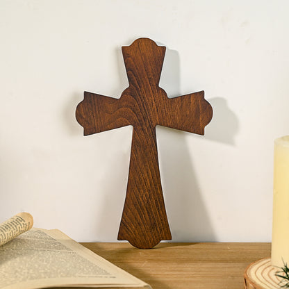Eternal Heart Wooden Hand Carved Cross for Wall Decor,Religious Gift Cross,s day gift