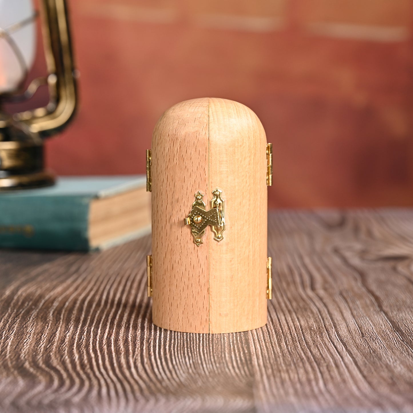 Round Wood Carving,Catholic holy relics three-fold wooden box,hanging art,religious Blessing