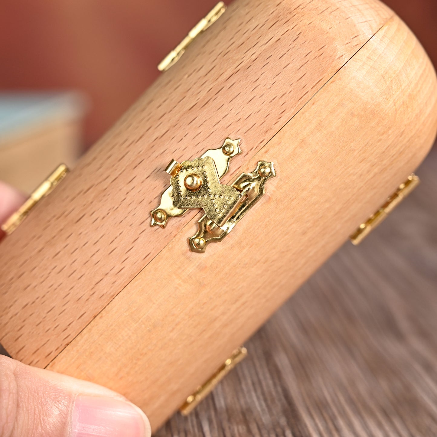 Round Wood Carving,Catholic holy relics three-fold wooden box,hanging art,religious Blessing