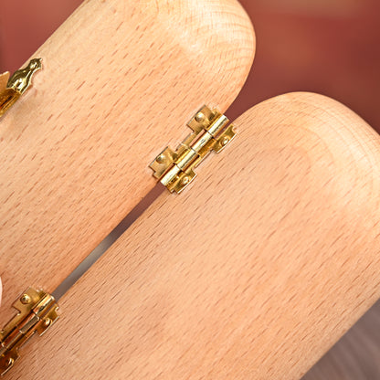 Round Wood Carving,Catholic holy relics three-fold wooden box,hanging art,religious Blessing