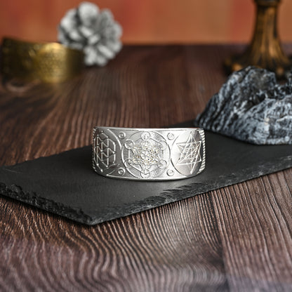 Archangel Metatron Life Angel Seal Adjustable bracelet Solomon Kabbalah Amulet