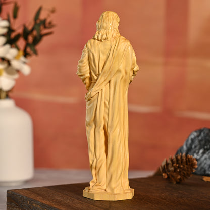 Religious Wood carving,Jesus Christ,good shepherd,religious figure,nativity scene,decoration church