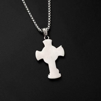 New titanium steel/S925K silver Saint Michael Archangel Sword Shield Religious Jewelry