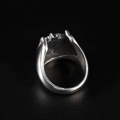 Horse Head Ring with Lucky Horseshoe Design