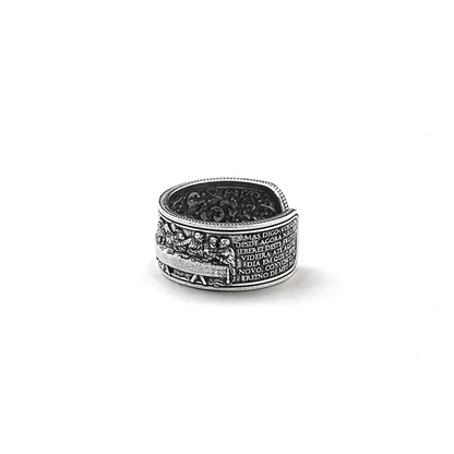 Religious Adjustable Ring in 925 Sterling Silver – The Last Supper