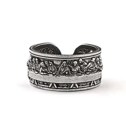 Religious Adjustable Ring in 925 Sterling Silver – The Last Supper