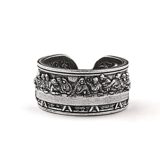 Religious Adjustable Ring in 925 Sterling Silver – The Last Supper