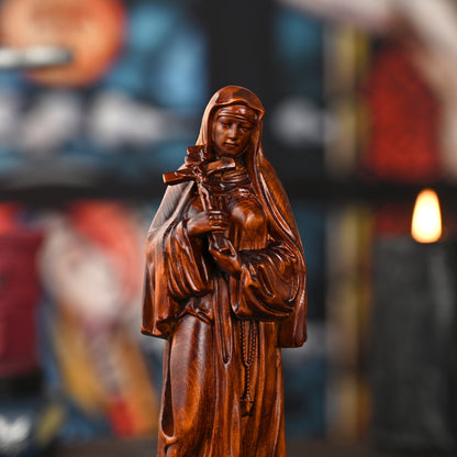 Wood carving statue,Spiritual mentor St. Theresa,church wall,statue church for home,Christian Art