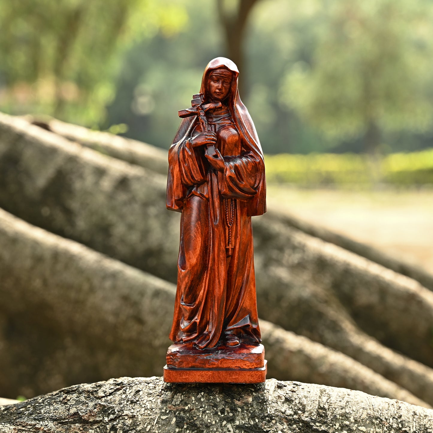 Wood carving statue,Spiritual mentor St. Theresa,church wall,statue church for home,Christian Art