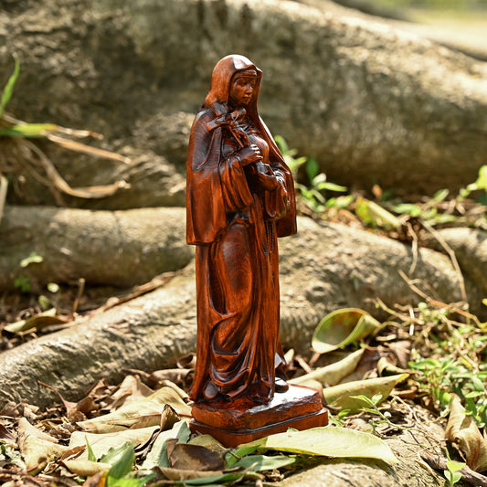 Wood carving statue,Spiritual mentor St. Theresa,church wall,statue church for home,Christian Art