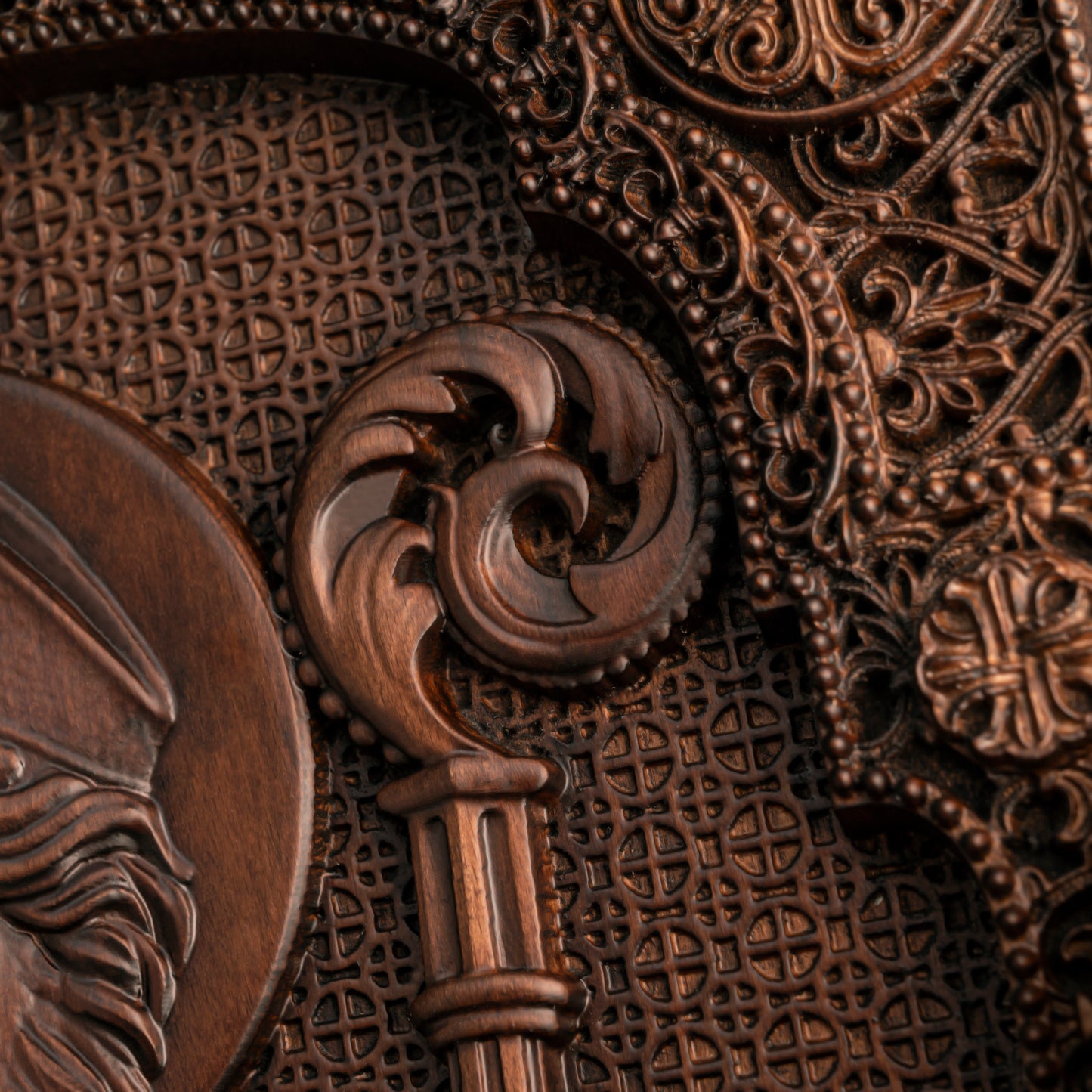 Saint Patrick Wood Carved Icon Religious Gift Wall Hanging Art Work,family wall decoration