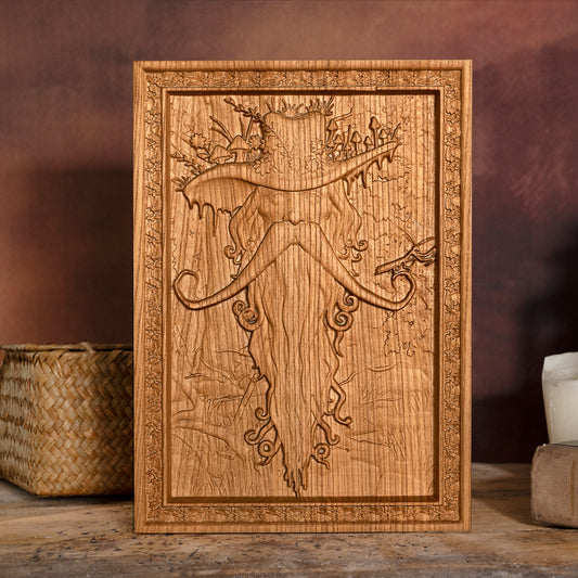 Forest ElvesRadagast the Brown Wood Carving,Forest Wizard Wall Art,Beech Wood Plaque, Lord of the Forest Style”