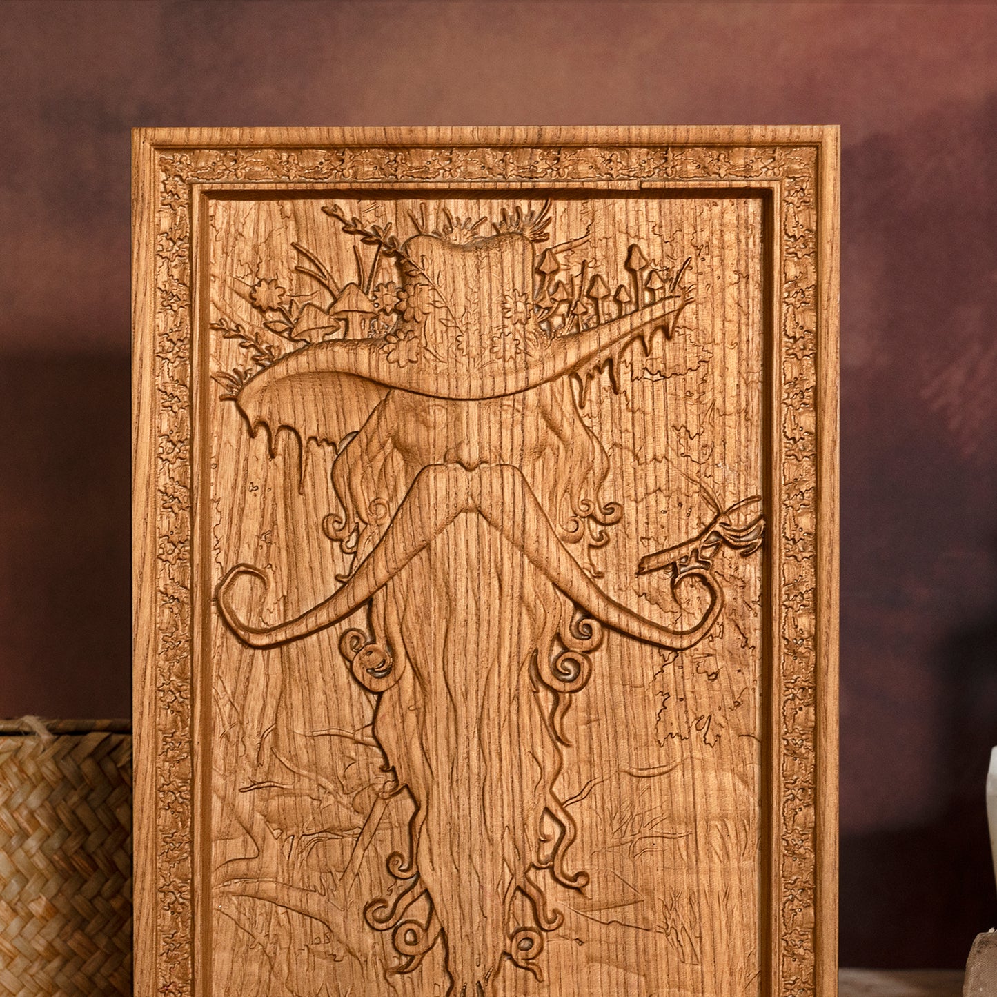 Forest ElvesRadagast the Brown Wood Carving,Forest Wizard Wall Art,Beech Wood Plaque, Lord of the Forest Style”