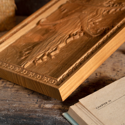 Forest ElvesRadagast the Brown Wood Carving,Forest Wizard Wall Art,Beech Wood Plaque, Lord of the Forest Style”