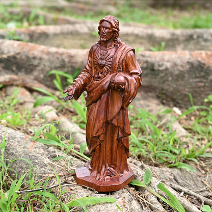 Wood carving religious sculpture,sacred hearts,wooden wall hanging,home decoration,holy trinity