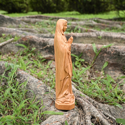 Round Wood Carving,Our Lady of Lourdes,decoration Church Church Chapel,religious christian