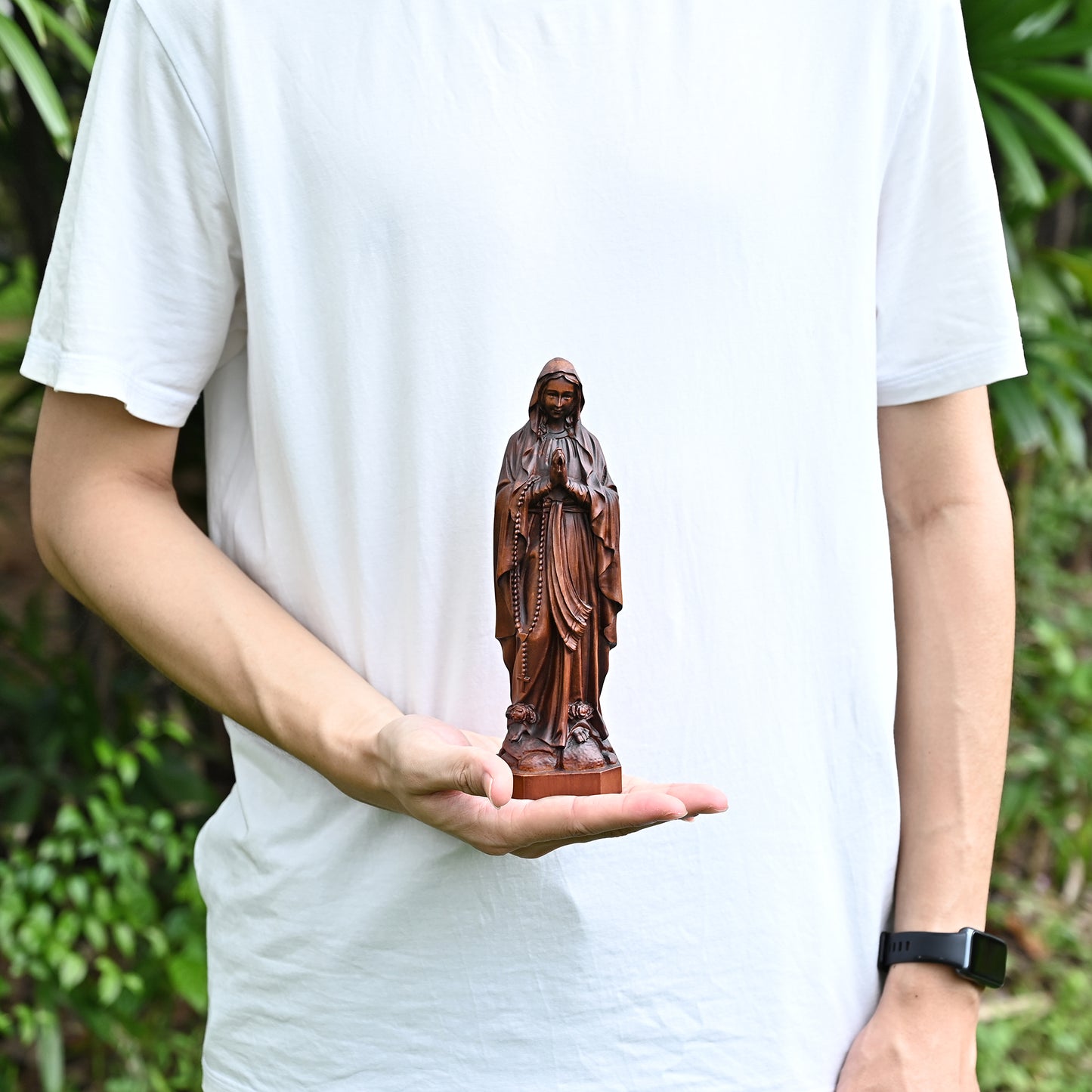 Round Wood Carving,Our Lady of Lourdes,decoration Church Church Chapel,religious christian